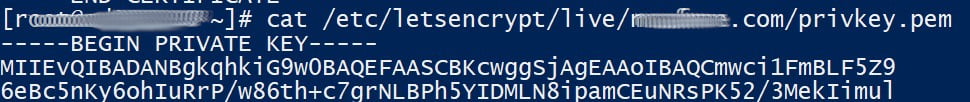 Mở file lấy Privaty Key SSL