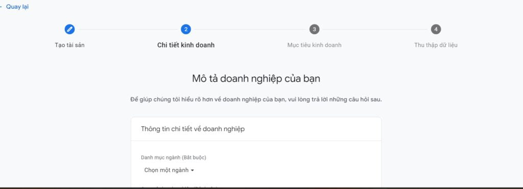 Điền các thông tin phù hợp với doanh nghiệp