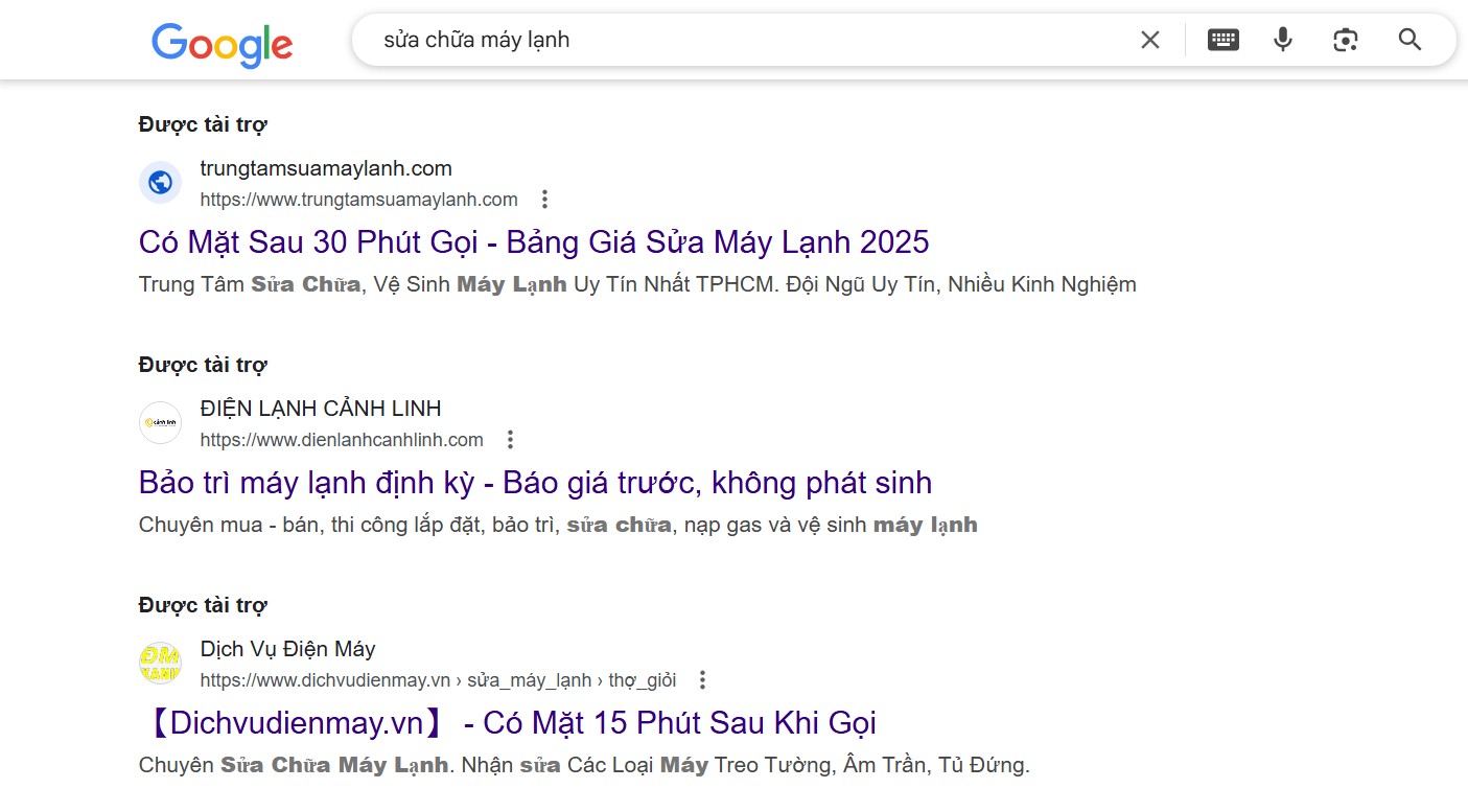 quảng cáo cho ngành sửa chữa