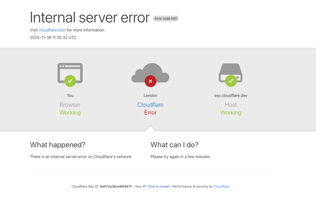 Yesterday's Cloudflare outage and a lesson on the fragility of the global internet